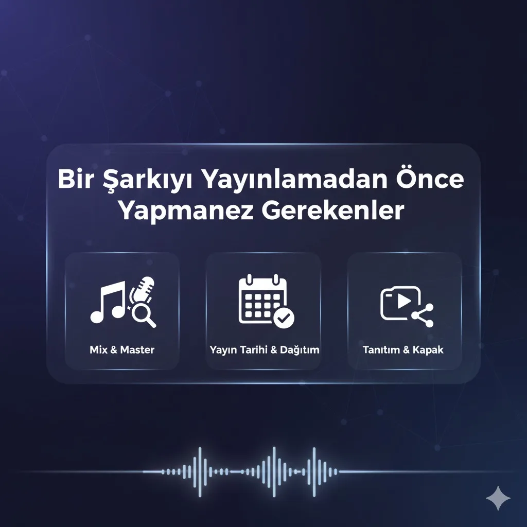 Şarkı yayınlama öncesi kontrol listesini simgeleyen kapak görseli